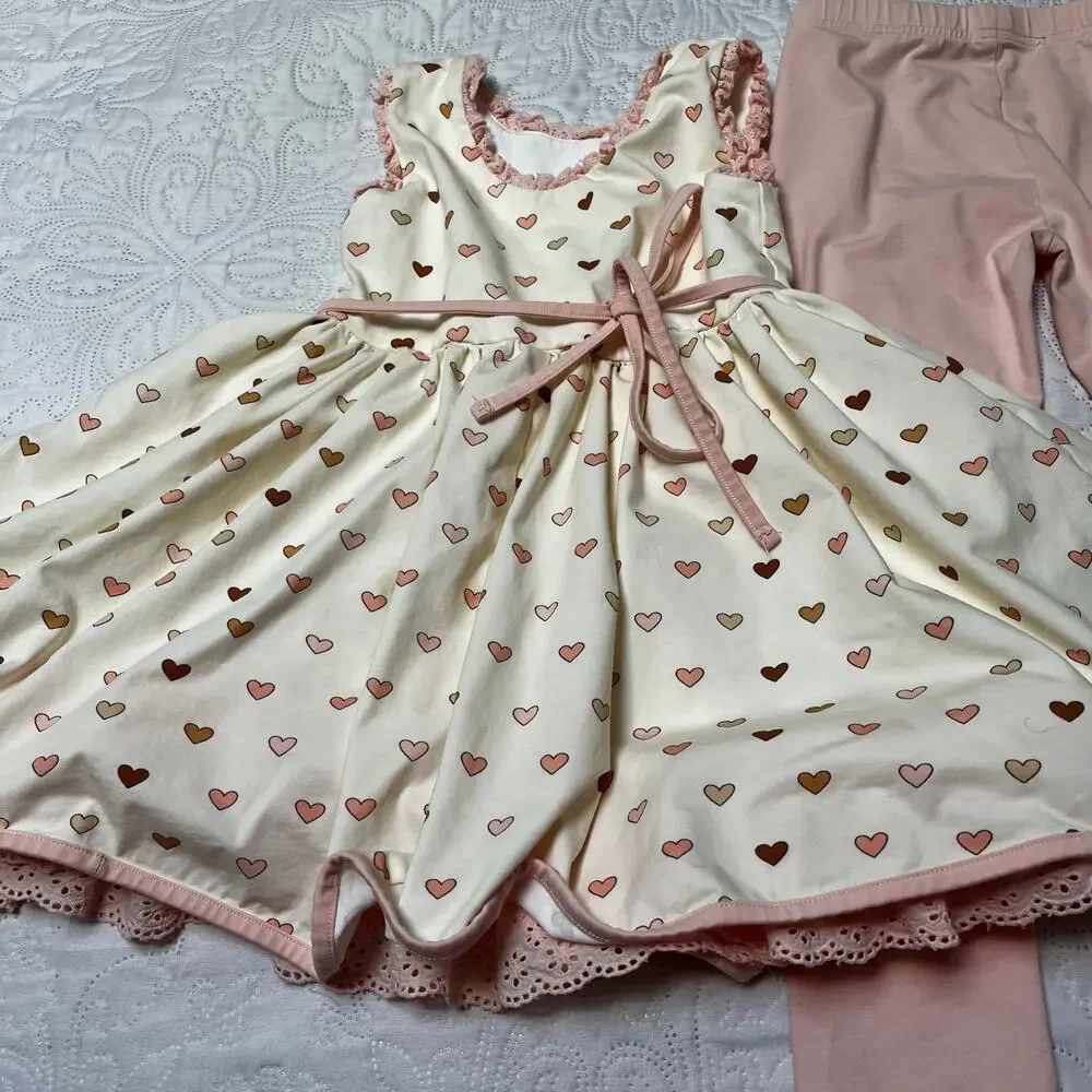 Love & Grow Fall Candyland Tunic Set and Autumn Rose Leggings Size 7